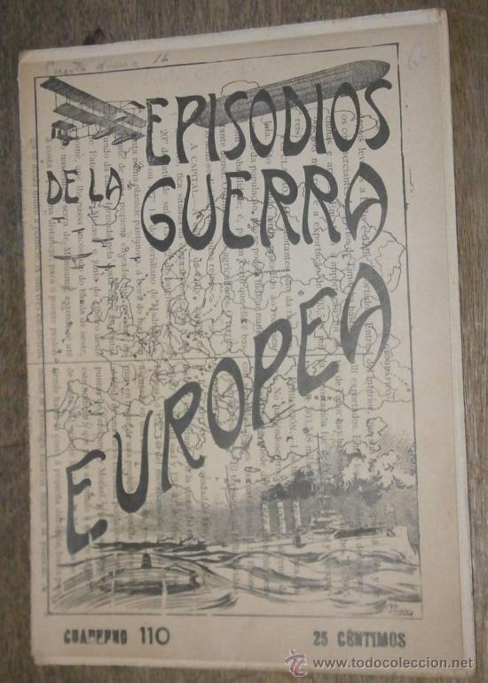 Militaria: Peri&oacute;dico &oacute; revista Episodios de la Guerra Europea, cuaderno 110