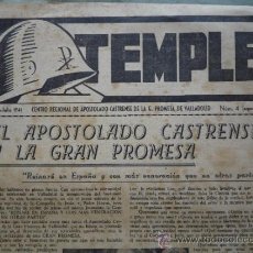 Militaria: REVISTA 1941 *TEMPLE* APOSTOLADO CASTRENSE DE VALLADOLID / POSGUERRA MILITAR EJÉRCITO SOLDADO ¡RARA!. Lote 39176785
