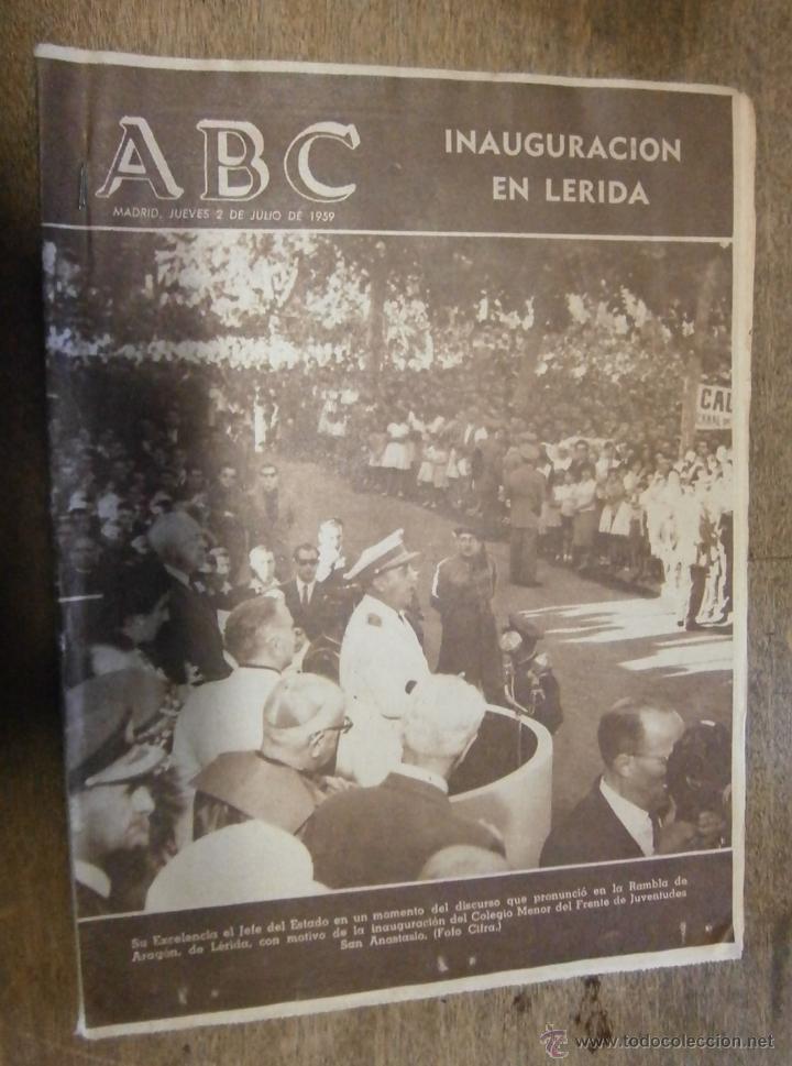 Militaria: Peri&oacute;dico abc, madrid, jueves 2 de julio de 1959