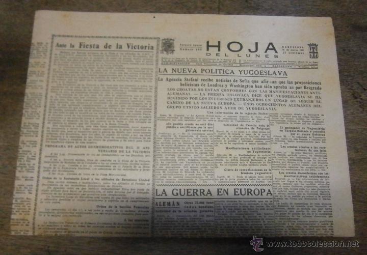 Military Antiques: Peri&oacute;dico Hoja del lunes, 3&ordf; &eacute;poca, n&ordm;109.