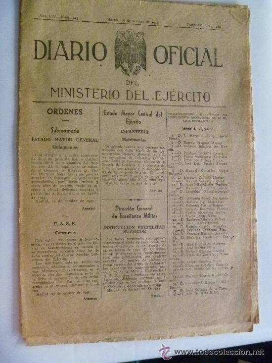Militaria: DIARIO OFICIAL DEL MINISTERIO DEL EJERCITO . 26 OCTUBRE 1943