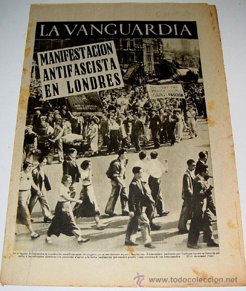 Military Antiques: LA VANGUARDIA A&Ntilde;O 1936 - GUERRA CIVIL - 4 PAG - 30 DE AGOSTO DE 1936 - MUCHAS FOTOS - VISTO DESDE EL