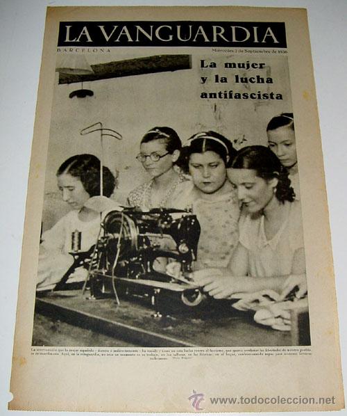 Military Antiques: LA VANGUARDIA A&Ntilde;O 1936 - GUERRA CIVIL - 4 PAG - 2 DE SEPTIEMBRE DE 1936 - MUCHAS FOTOS - VISTO DESDE