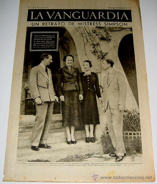 Military Antiques: LA VANGUARDIA A&Ntilde;O 1936 - GUERRA CIVIL - CUATRO PAGINAS - 13 de diciembre de 1936 - MUCHAS FOTOS VIST