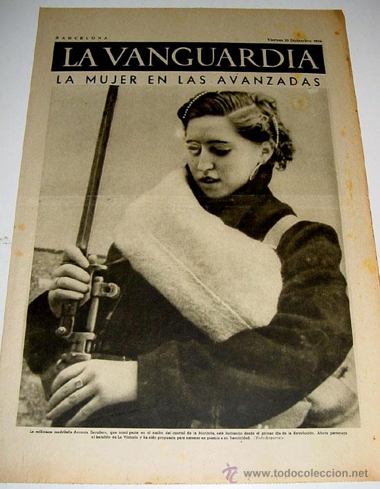 Military Antiques: LA VANGUARDIA A&Ntilde;O 1936 - GUERRA CIVIL - CUATRO PAGINAS - 25 de diciembre de 1936 - MUCHAS FOTOS VIST