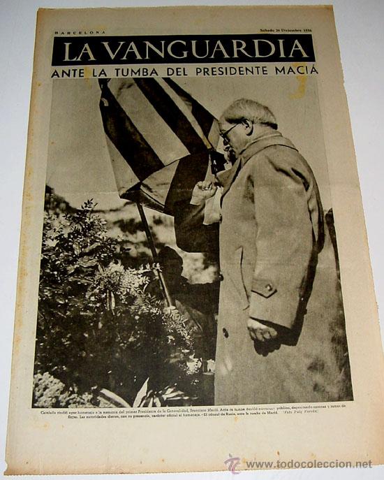 Military Antiques: LA VANGUARDIA A&Ntilde;O 1936 - GUERRA CIVIL - CUATRO PAGINAS - 26 de diciembre de 1936 - MUCHAS FOTOS VIST