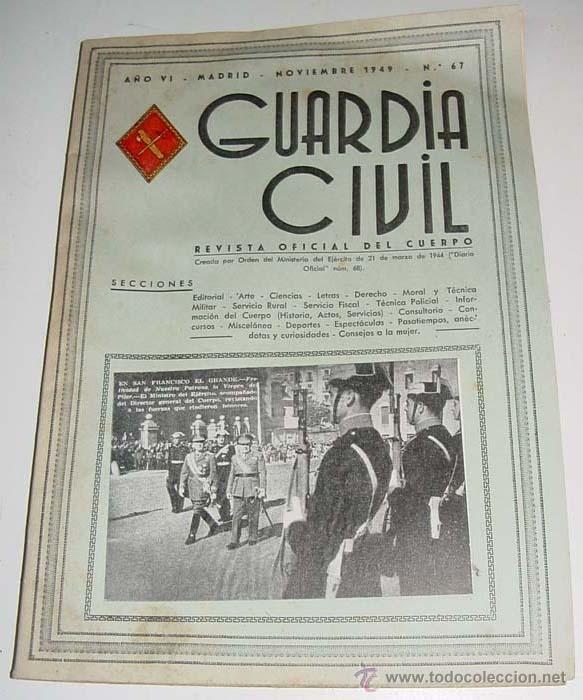 Military Antiques: ANTIGUA REVISTA OFICIAL DEL CUERPO DE LA GUARDIA CIVIL - CROMO ILUSTRADO EN LA PORTADA - NOVIEMBRE 1