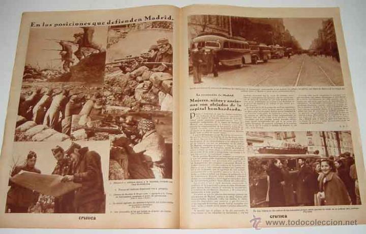 Militaria: ANTIGUA REVISTA CRONICA - PLENA GUERRA CIVIL - 6 DE DICIEMBRE 1936 - MIDE 38 X 29 CMS - 16 PAG - MUC