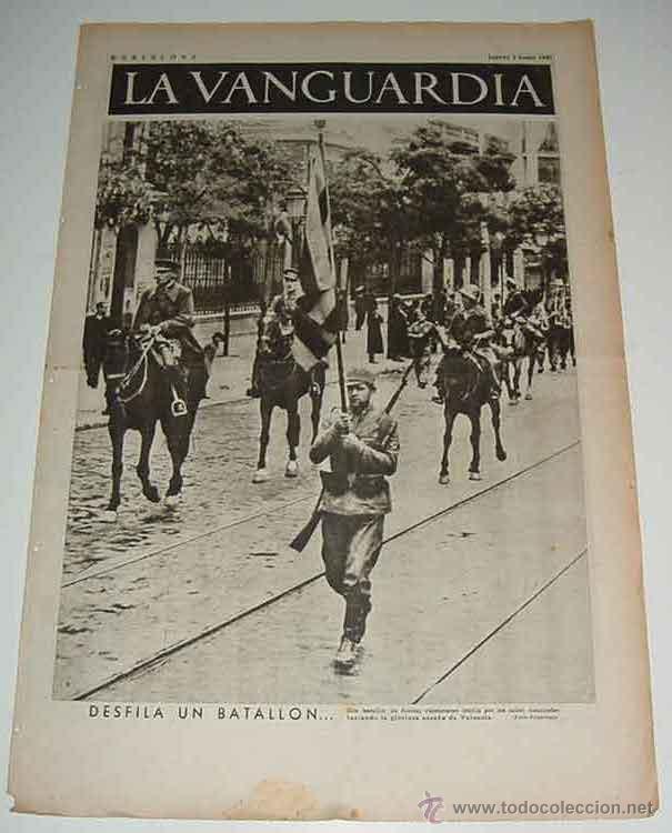 Militaria: LA VANGUARDIA - GUERRA CIVIL - 4 PAG - 3 DE JUNIO DE 1937 - ANTIGUO PERIODICO - MUCHAS FOTOS - VISTO