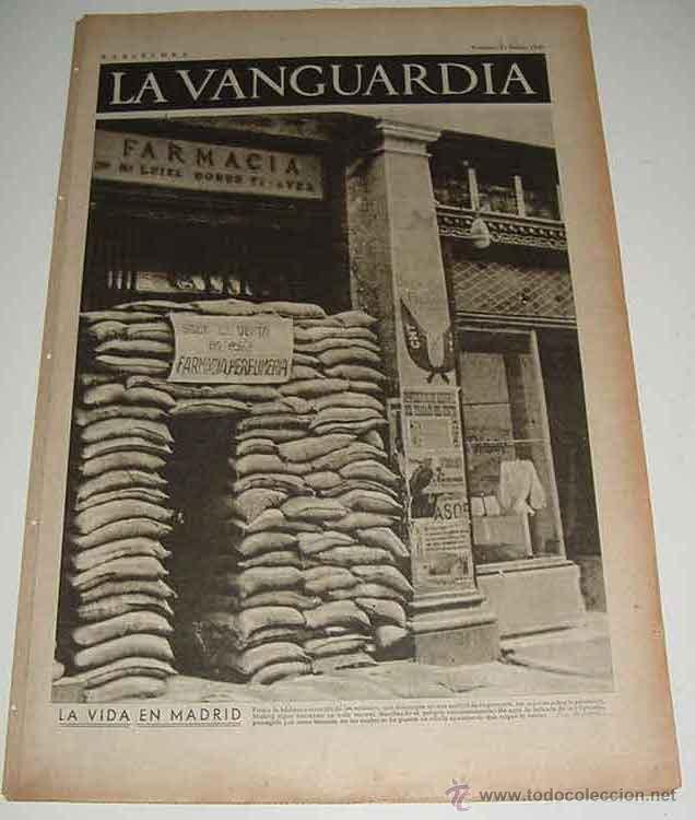 Militaria: LA VANGUARDIA - GUERRA CIVIL - 4 PAG - 11 DE JUNIO DE 1937 - ANTIGUO PERIODICO - MUCHAS FOTOS - VIST