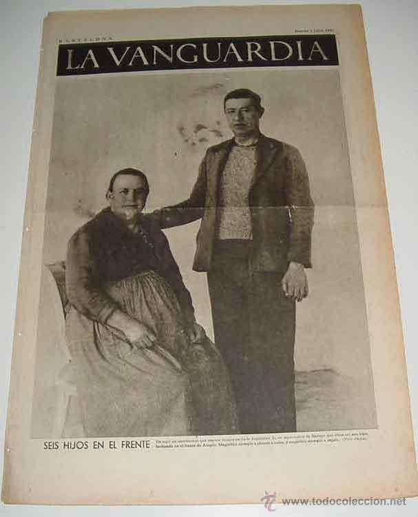 Militaria: LA VANGUARDIA - GUERRA CIVIL - 4 PAG - 1 DE JULIO DE 1937 - ANTIGUO PERIODICO - MUCHAS FOTOS - VISTO