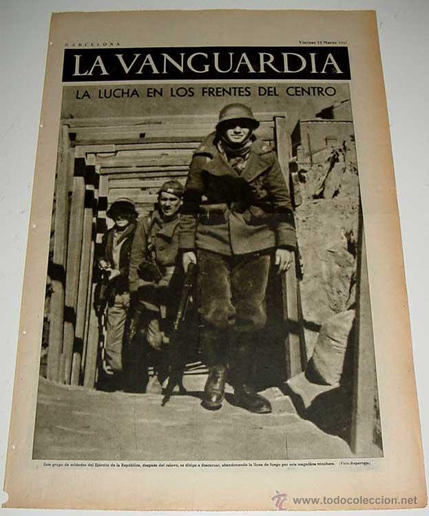 Militaria: LA VANGUARDIA - GUERRA CIVIL - 4 PAG - 13 DE MARZO DE 1937 - MUCHAS FOTOS - VISTO DESDE EL BANDO REP