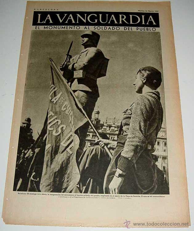 Militaria: LA VANGUARDIA - GUERRA CIVIL - 4 PAG - 16 DE MARZO DE 1937 - MUCHAS FOTOS - VISTO DESDE EL BANDO REP
