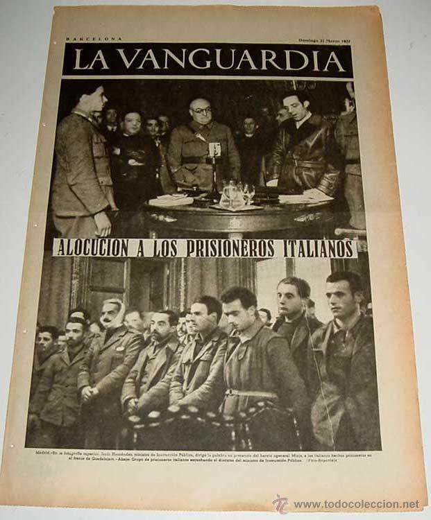 Militaria: LA VANGUARDIA - GUERRA CIVIL - 4 PAG - 21 DE MARZO DE 1937 - MUCHAS FOTOS - VISTO DESDE EL BANDO REP