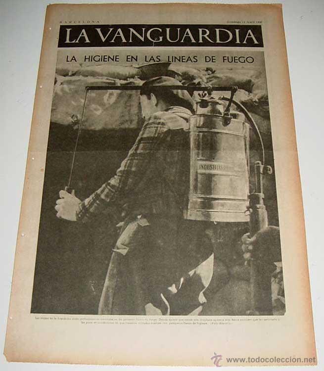 Militaria: LA VANGUARDIA - GUERRA CIVIL - 4 PAG - 11 DE ABRIL DE 1937 - ANTIGUO PERIODICO - MUCHAS FOTOS - VIST