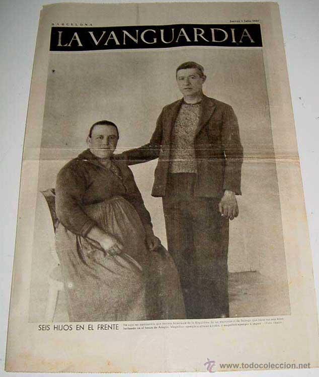 Militaria: LA VANGUARDIA - NUEVO GOBIERNO DE LA GENERALIDAD - GUERRA CIVIL - 4 PAG - 1 DE JULIO DE 1937 - MUCHA