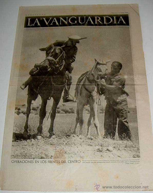 Militaria: LA VANGUARDIA - OPERACIONES EN LOS FRENTES DEL CENTRO - GUERRA CIVIL - 4 PAG - 16 DE JULIO DE 1937 -