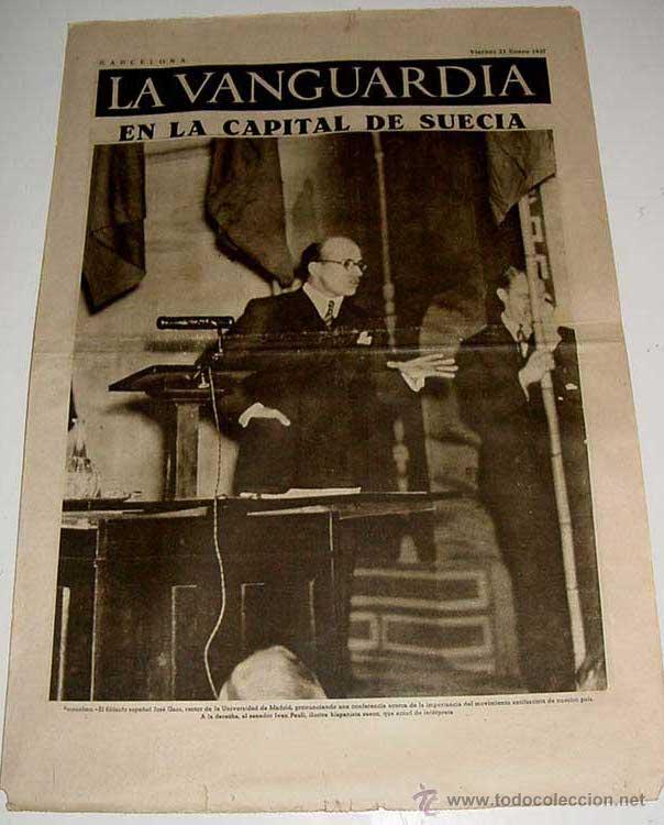 Militaria: LA VANGUARDIA - EL CERRO ROJO EN PODER DE NUESTRAS FUERZAS, - 4 PAG - 22 DE ENERO DE 1937 - MUCHAS F