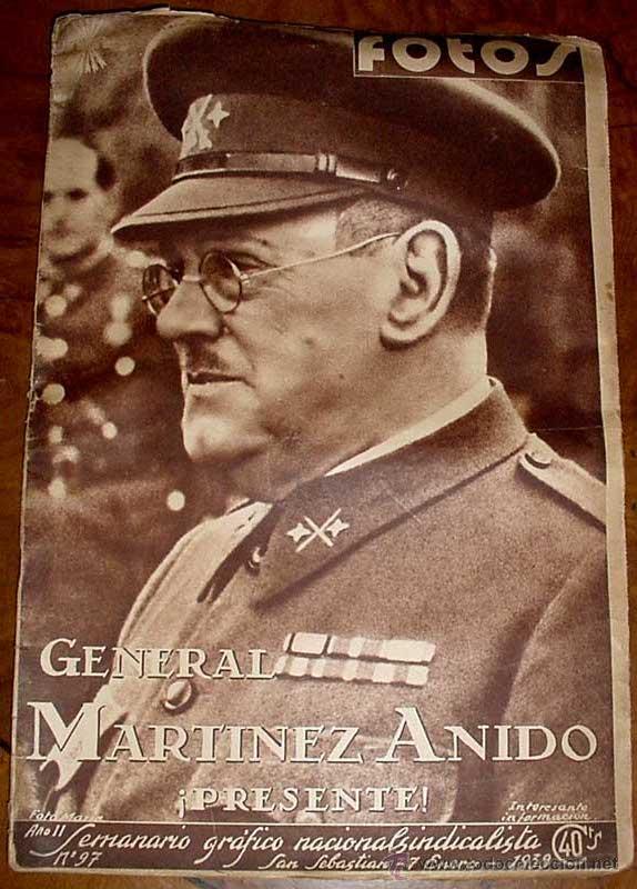 Militaria: ANTIGUO PERIODICO ZONA NACIONAL - FOTOS - GENERAL MARTINEZ ANIDO PRESENTE - 7 DE ENERO DE 1939 - PLE