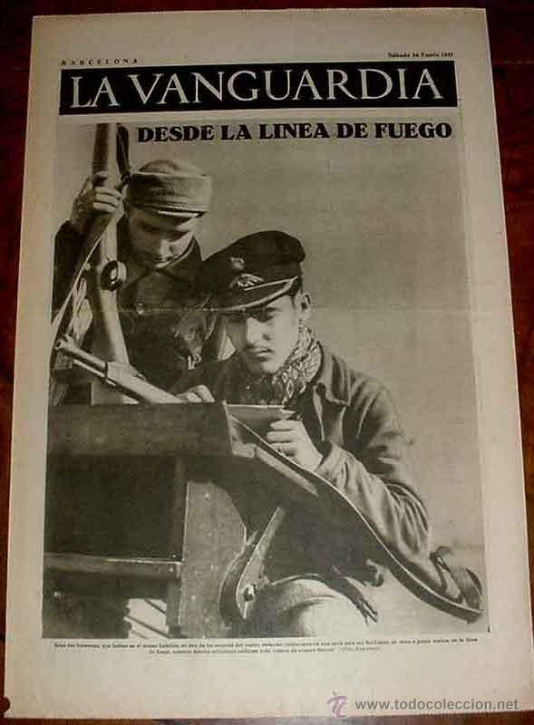 Militaria: LA VANGUARDIA - EN LA SIERRA - 4 PAG - 19 DE ENERO DE 1937 - PLENA GUERRA CIVIL - MUCHAS FOTOS - VIS