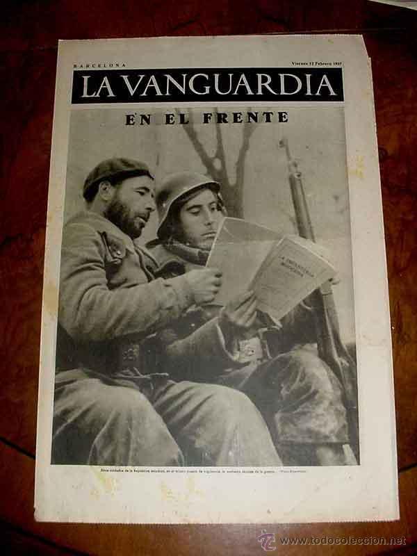 Militaria: LA VANGUARDIA - EN EL FRENTE - 4 PAG - 12 DE FEBRERO DE 1937 - PLENA GUERRA CIVIL - MUCHAS FOTOS - V