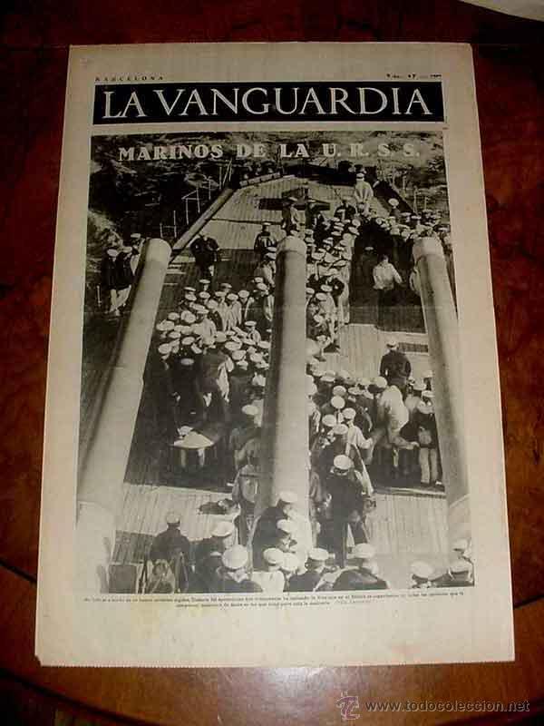 Militaria: LA VANGUARDIA - MARINOS DE LA U.R.S.S. - 4 PAG - 9 DE ENERO DE 1937 - PLENA GUERRA CIVIL - MUCHAS FO