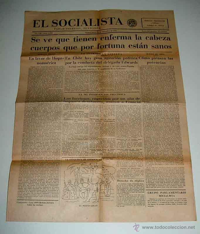 Militaria: ANTIGUO PERIODICO EL SOCIALISTA - 23 DE SEPTIEMBRE DE 1937 - PLENA GUERRA CIVIL - SE VE QUE TIENEN E