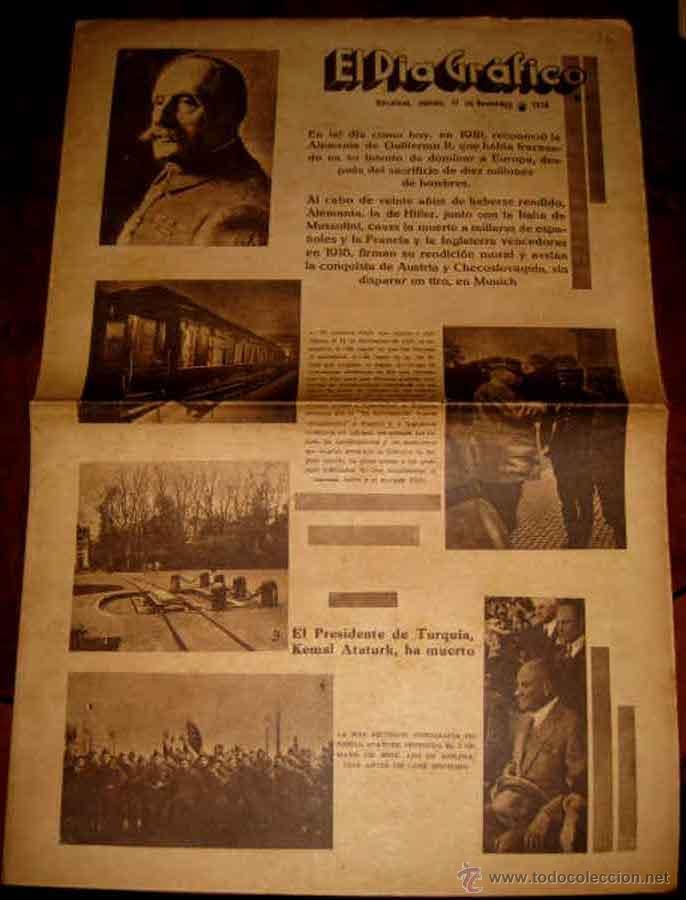 Militaria: ANTIGUO PERIODICO PLENA GUERRA CIVIL . EL DIA GRAFICO - 8 DE ENERO 1939 - LA GLORIOSA EPOPEYA DEL DE