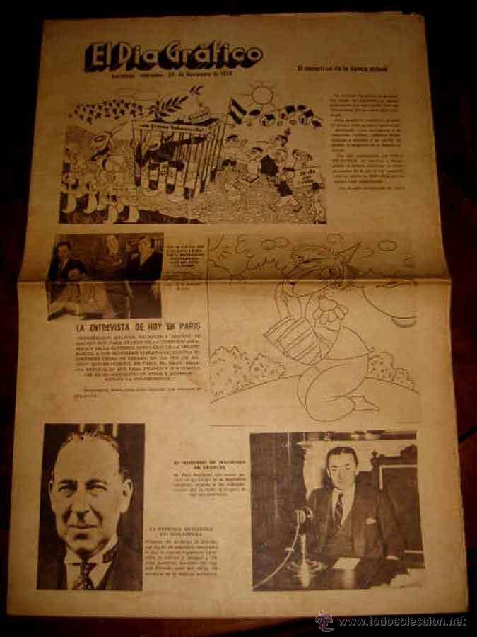 Militaria: ANTIGUO PERIODICO PLENA GUERRA CIVIL - EL DIA GRAFICO - 23 NOVIEMBREE 1938 - LA SOLUCION DE LA GUE