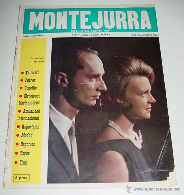 Militaria: ANTIGUA REVISTA CARLISTA - MONTEJURRA N&ordm; 1 , NOVIEMBRE 1964 - TRADICION, CASA DE BORBON PARMA - REQU