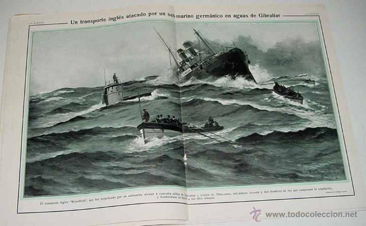 Military Antiques: ANTIGUA REVISTA LA ESFERA - N&ordm; 99 - 20 DE NOVIEMBRE 1915 - Periodismo - MIDE  37 x 27,5 cm - SUBMARI