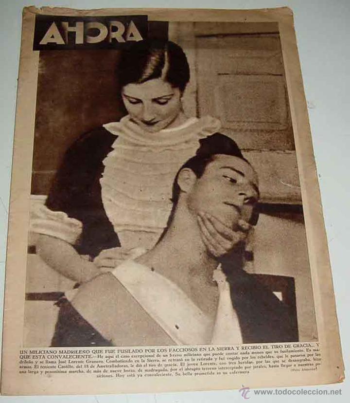 Militaria: ANTIGUO PERIODICO PLENA GUERRA CIVIL - AHORA - MADRID 20 DE AGOSTO DE 1936 - VISTO DESDE EL BANDO RE