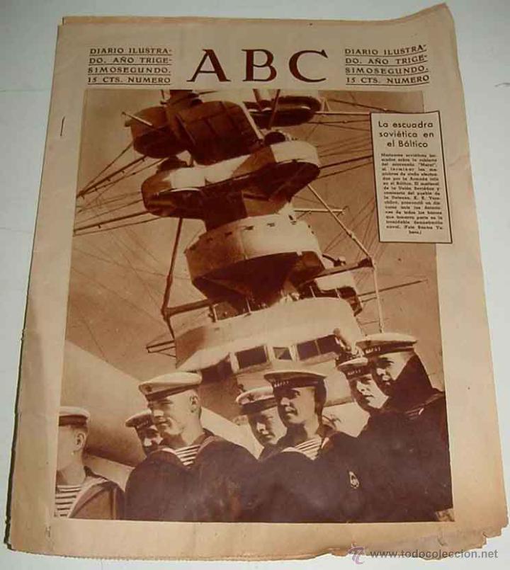 Militaria: ANTIGUO PERIODICO DE PLENA GUERRA CIVIL - ABC - MADRID 22 DE OCTUBRE DE 1936 - VISTO DESDE EL BANDO