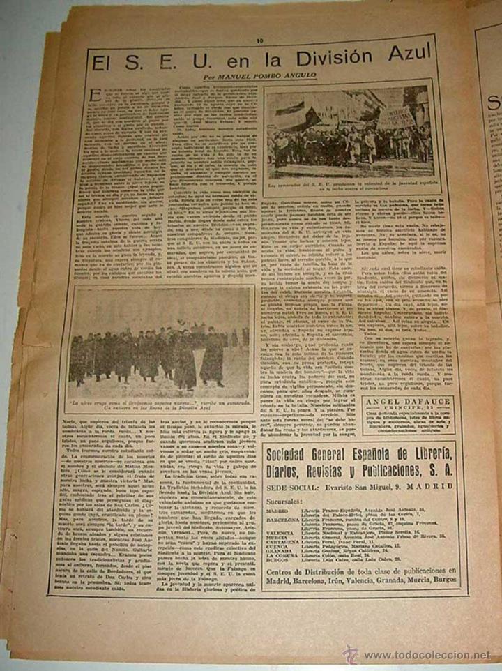 Militaria: ANTIGUO PERIODICO SI, SUPLEMENTO DEL PERIODICO ARRIBA, 8 DE FEBRERO DE 1942 - NUM. 6 - NUMERO DEDICA