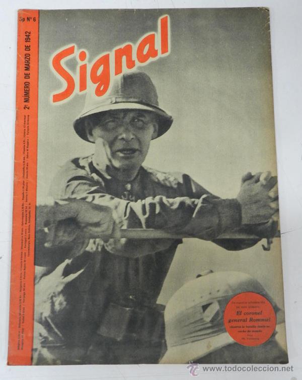 Militaria: ANTIGUA REVISTA SIGNAL, 2&ordm; NUMERO DE MARZO DE 1942, TIENE 46 PAGINAS, POSTER CENTRAL A COLOR, TAMA&Ntilde;O