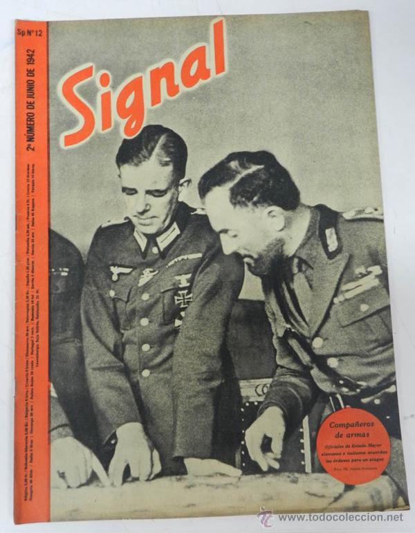 Military Antiques: ANTIGUA REVISTA SIGNAL, 2&ordm; NUMERO DE JUNIO DE 1942, TIENE 46 PAGINAS, POSTER CENTRAL A COLOR, TAMA&Ntilde;O