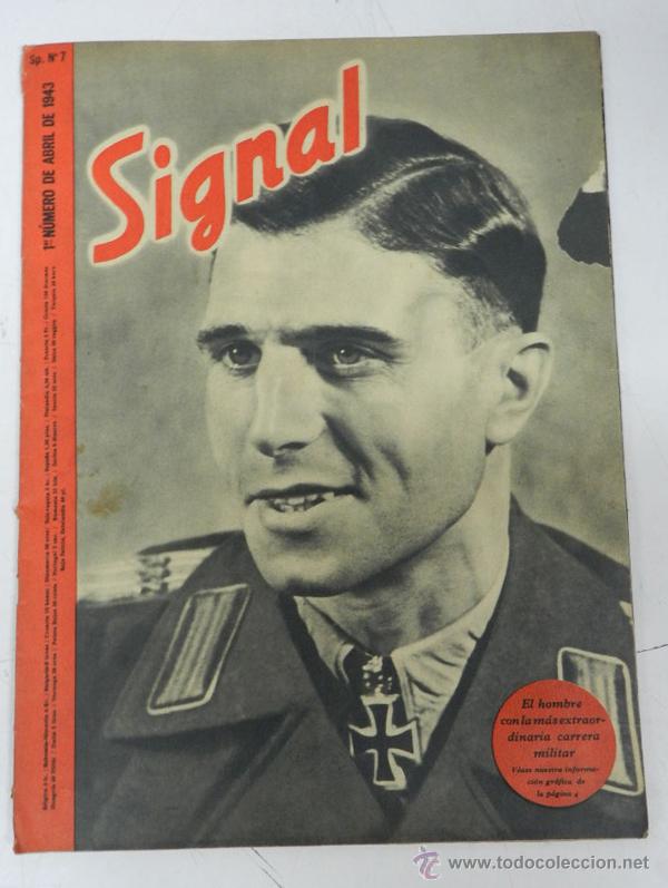 Military Antiques: ANTIGUA REVISTA SIGNAL, 1ER NUMERO DE ABRIL DE 1943, TIENE 38 PAGINAS, POSTER CENTRAL A COLOR, TAMA&Ntilde;