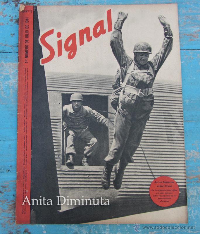 Military Antiques: ANTIGUA REVISTA SIGNAL - N&ordm; 1 - A&Ntilde;O 1941 - BALCANES, CRETA, GUNTHER PRIEN, COMPARATIVA AVIACION LUFT