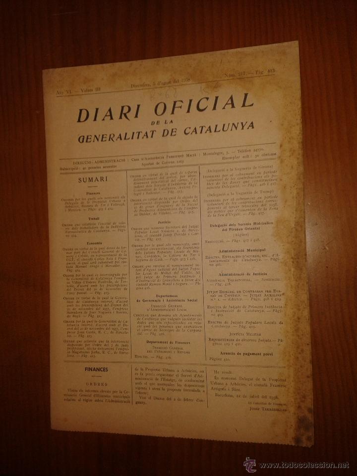Military Antiques: Diari oficial de la generalitat de Catalunya.