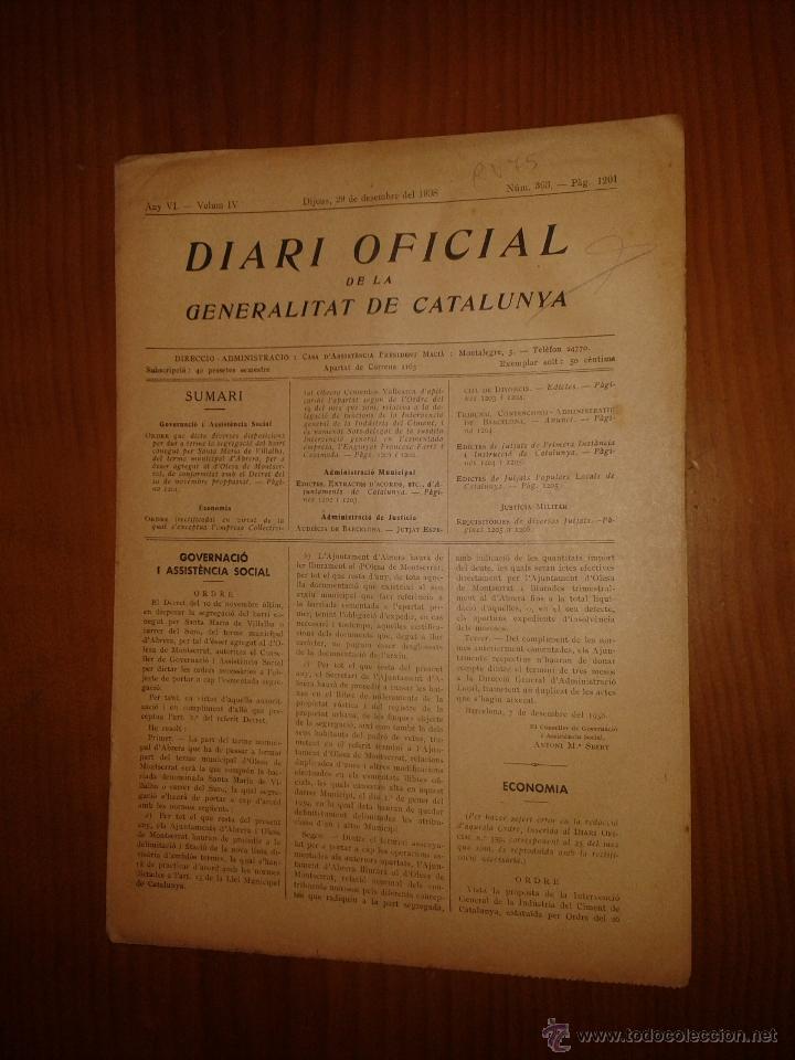 Military Antiques: Diari oficial de la generalitat de Catalunya.