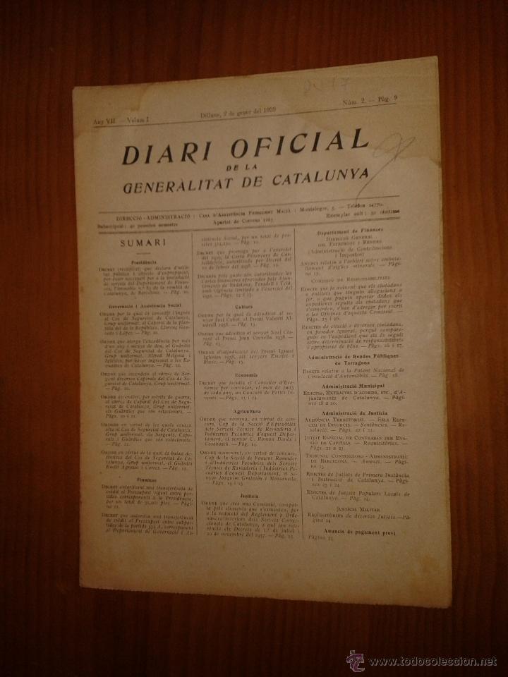 Military Antiques: Diari oficial de la generalitat de Catalunya.