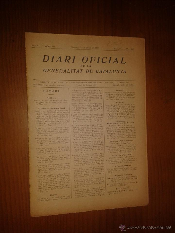 Militaria: Diari oficial de la generalitat de Catalunya.