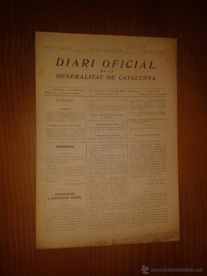 Militaria: Diari oficial de la generalitat de Catalunya.