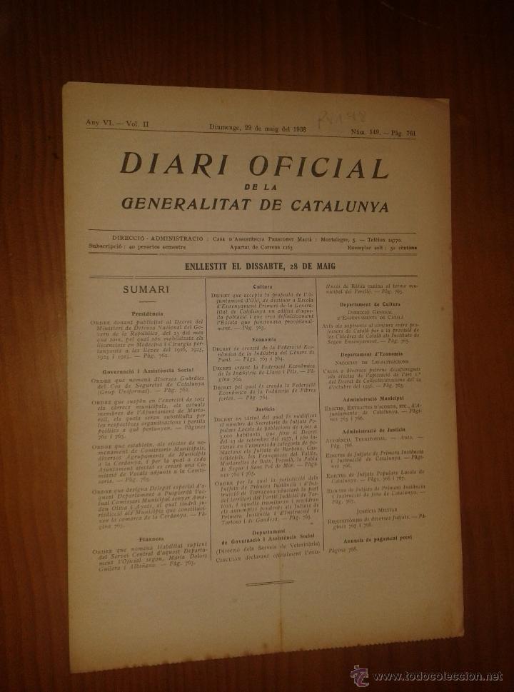 Military Antiques: Diari oficial de la generalitat de Catalunya.