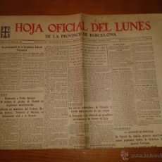 Militaria: HOJA OFICIAL DEL LUNES, LUNES 20 DE ABRIL DE 1931, BARCELONA, SEGUNDA ÉPOCA, Nº277. Lote 43405443