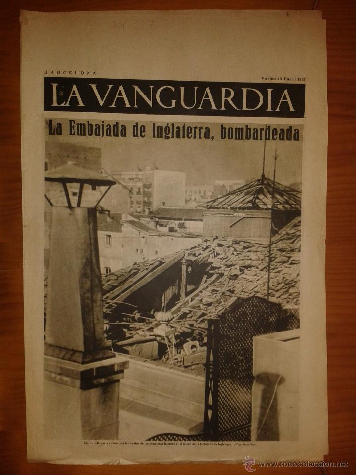 Military Antiques: La Vanguardia, Barcelona, viernes 15 de enero de 1937