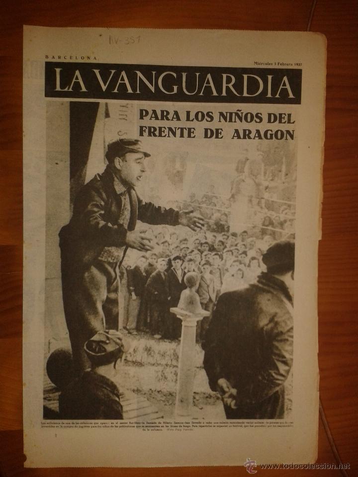 Military Antiques: La Vanguardia, Barcelona, mi&eacute;rcoles 3 de febrero de 1937