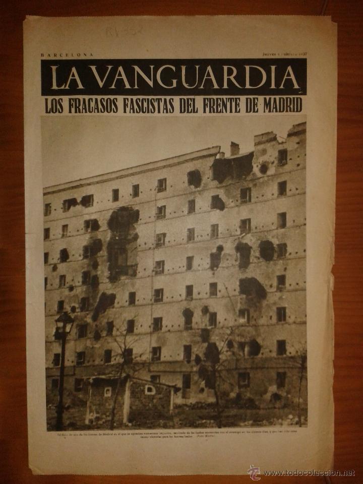 Militaria: La Vanguardia, Barcelona, jueves 4 de febrero de 1937