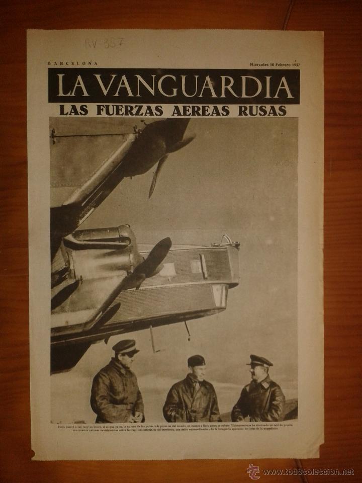 Militaria: La Vanguardia, Barcelona, mi&eacute;rcoles 10 de febrero de 1937