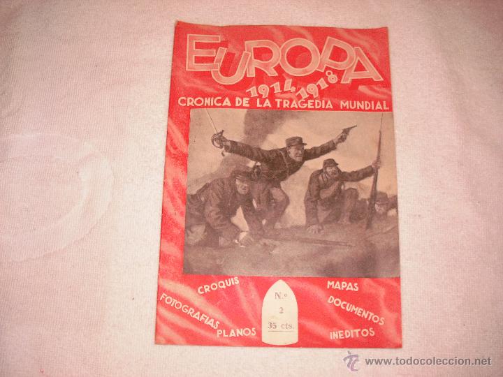 Military Antiques: EUROPA 1914 1918 .CRONICA DE LA TRAGEDIA MUNDIAL. N&ordm; 2 35 CTS.